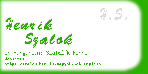 henrik szalok business card